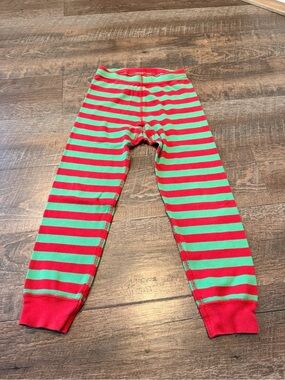 Hanna Andersson Kids Organic Cotton Red Green Striped PJ bottom Size 5